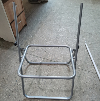 Moderno estilo interior personalizado Rectangular base de móveis de metal com acabamento de prata